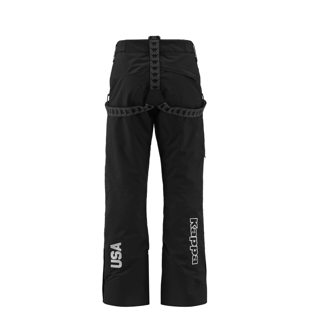 Black Men's Waterproof Ski Pants with Padding and Adjustable Fit main