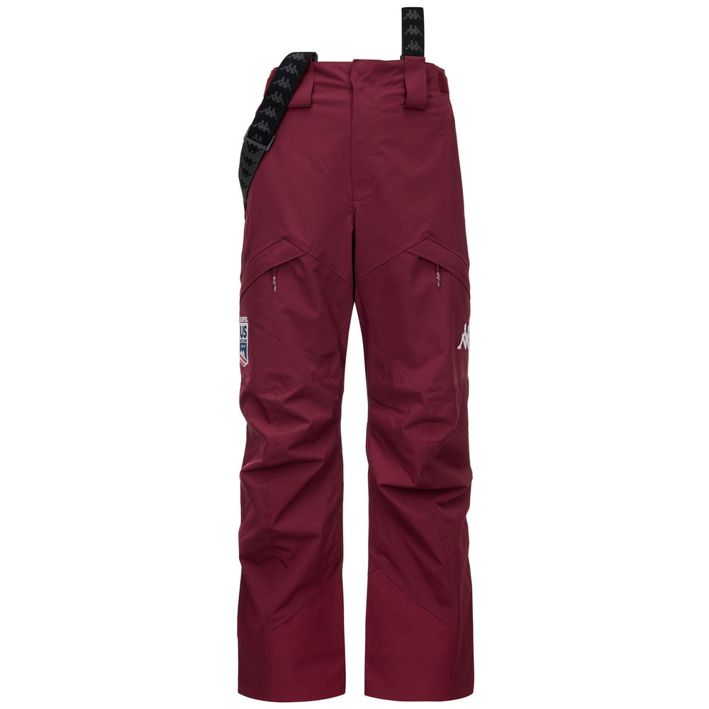 Red Men's Waterproof Ski Pants with Padding 02