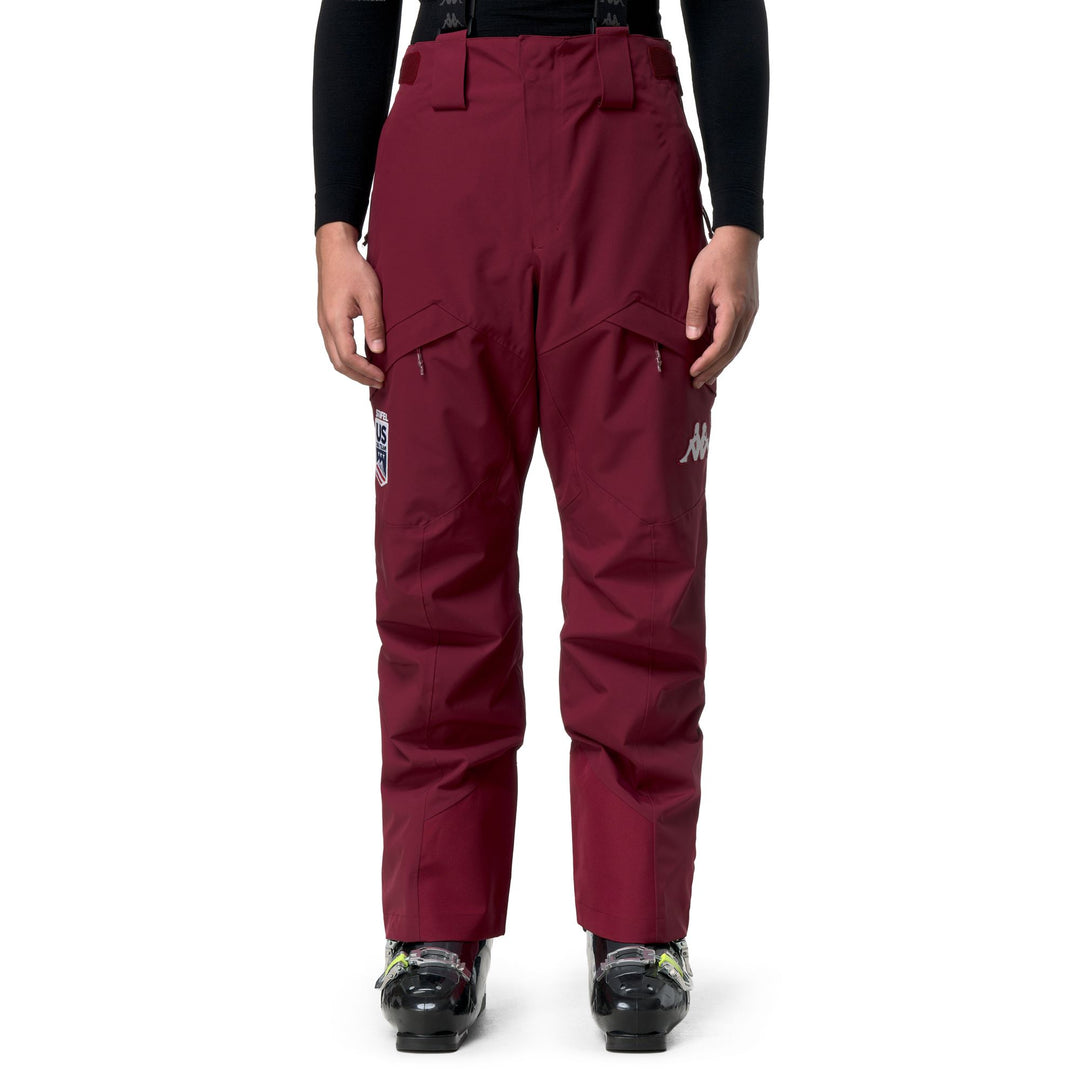 Red Men's Padded Ski Trousers with Waterproof Protection 01