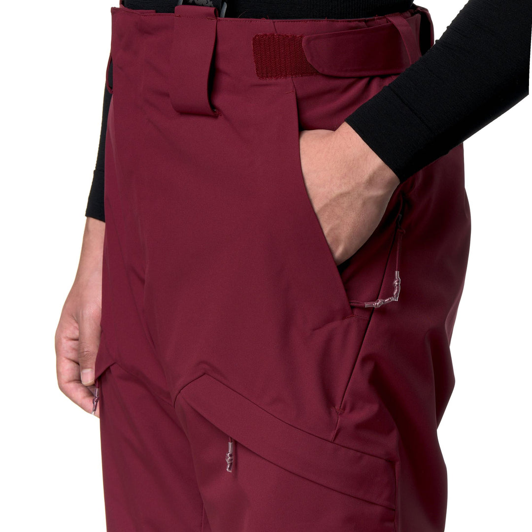 Pantalones de esquí acolchados rojos para hombre con protección impermeable main