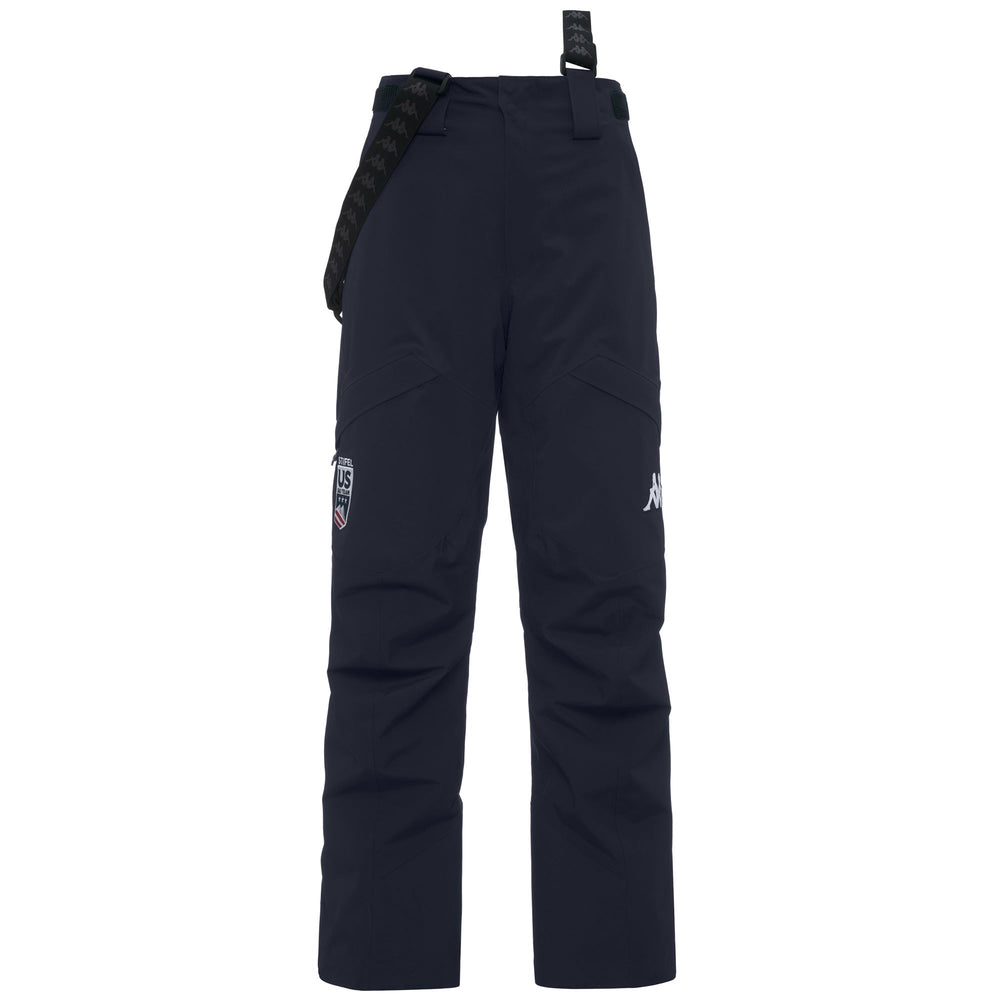 Blue Men's Padded Ski Trousers with Waterproof Zippers 02
