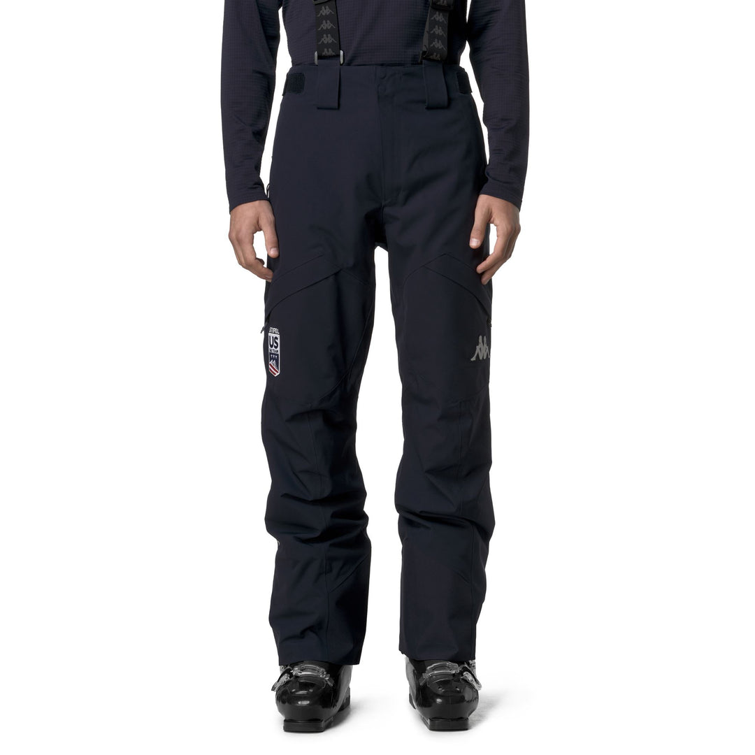Blue Men's Padded Ski Trousers with Waterproof Zippers 01