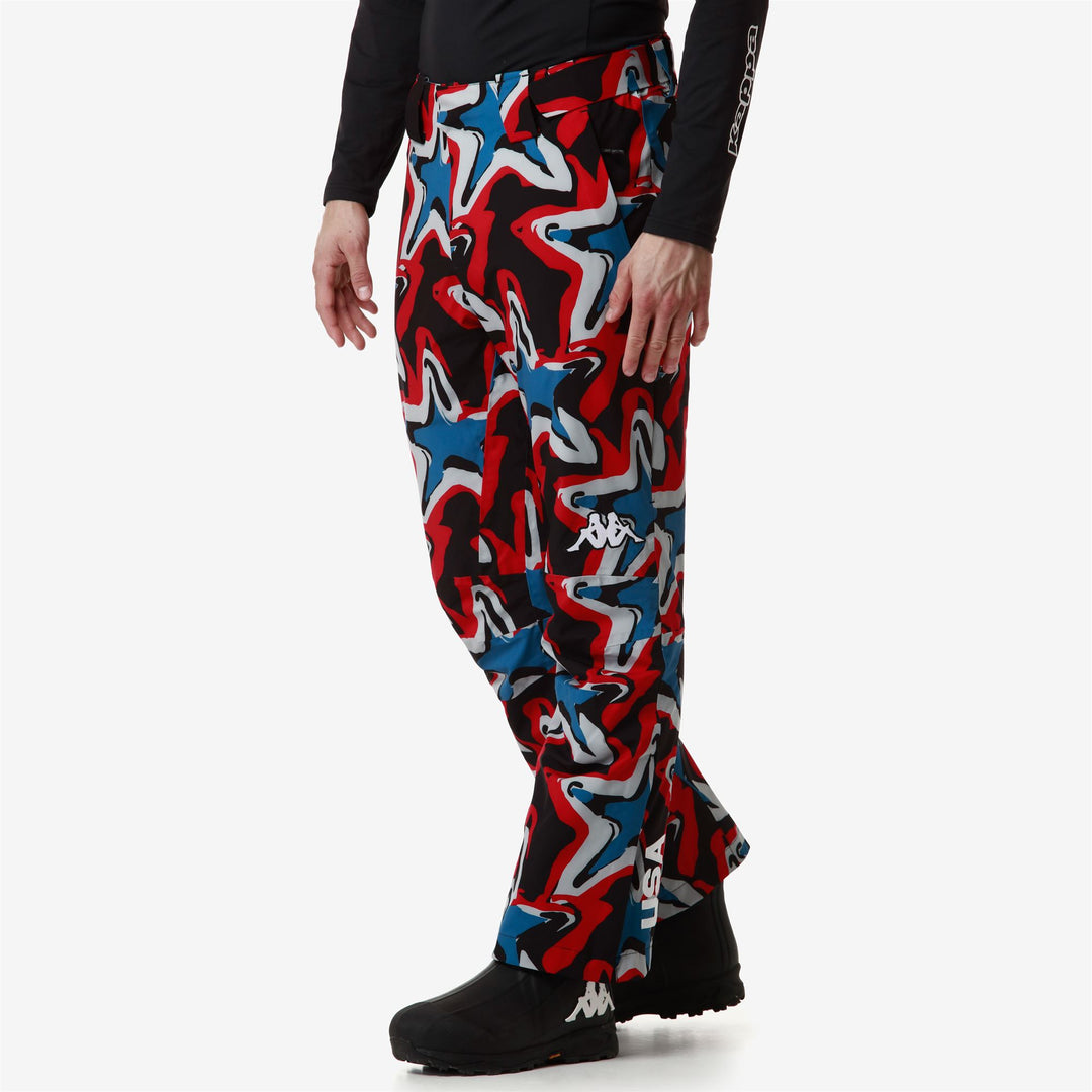 Pantalones de esquí impermeables con acolchado para hombre, color negro. main