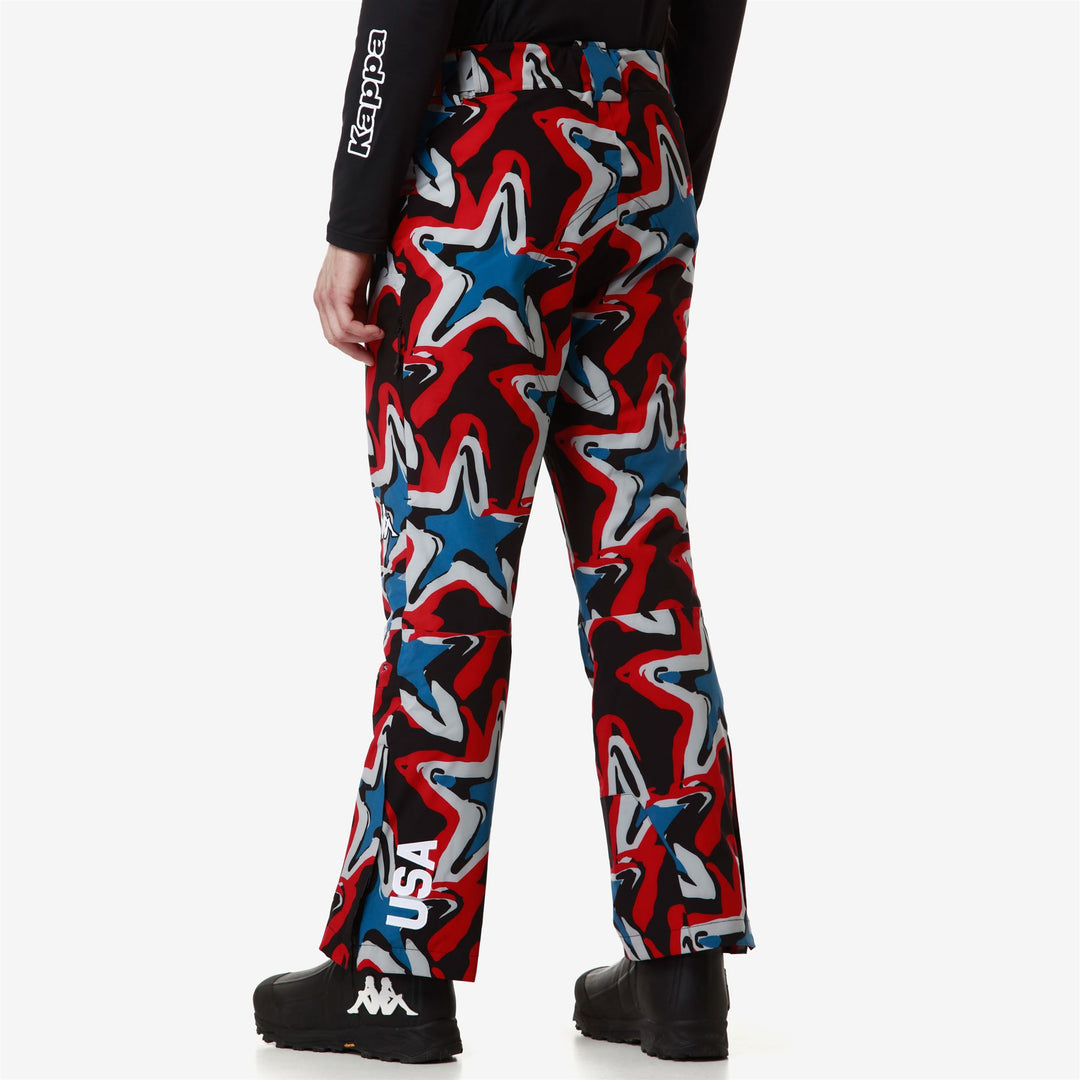 Pantalones deportivos de esquí negros para hombre con protección impermeable y tirantes main