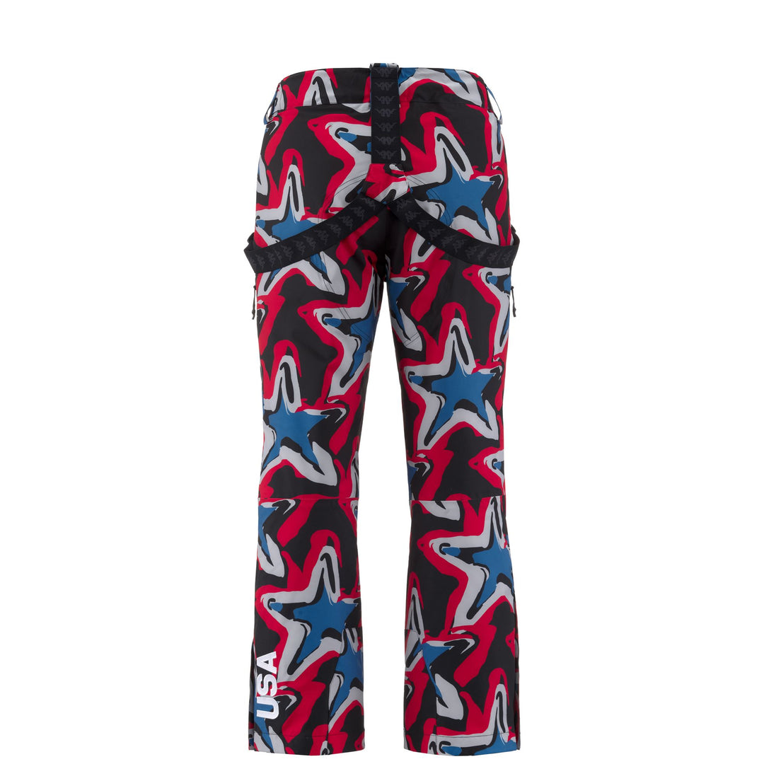 Pantalones deportivos de esquí negros para hombre con protección impermeable y tirantes main