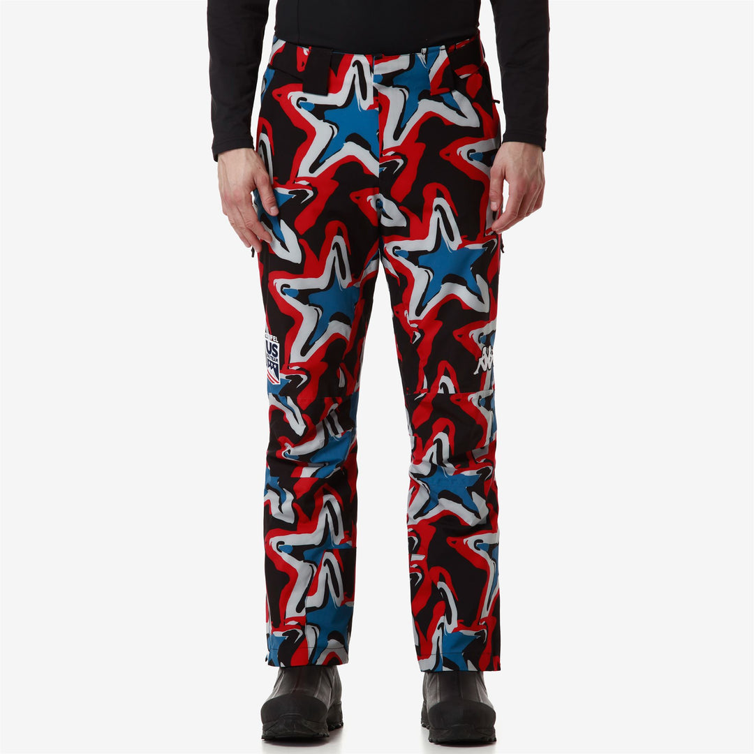 Pantalones deportivos de esquí negros para hombre con protección impermeable y tirantes main
