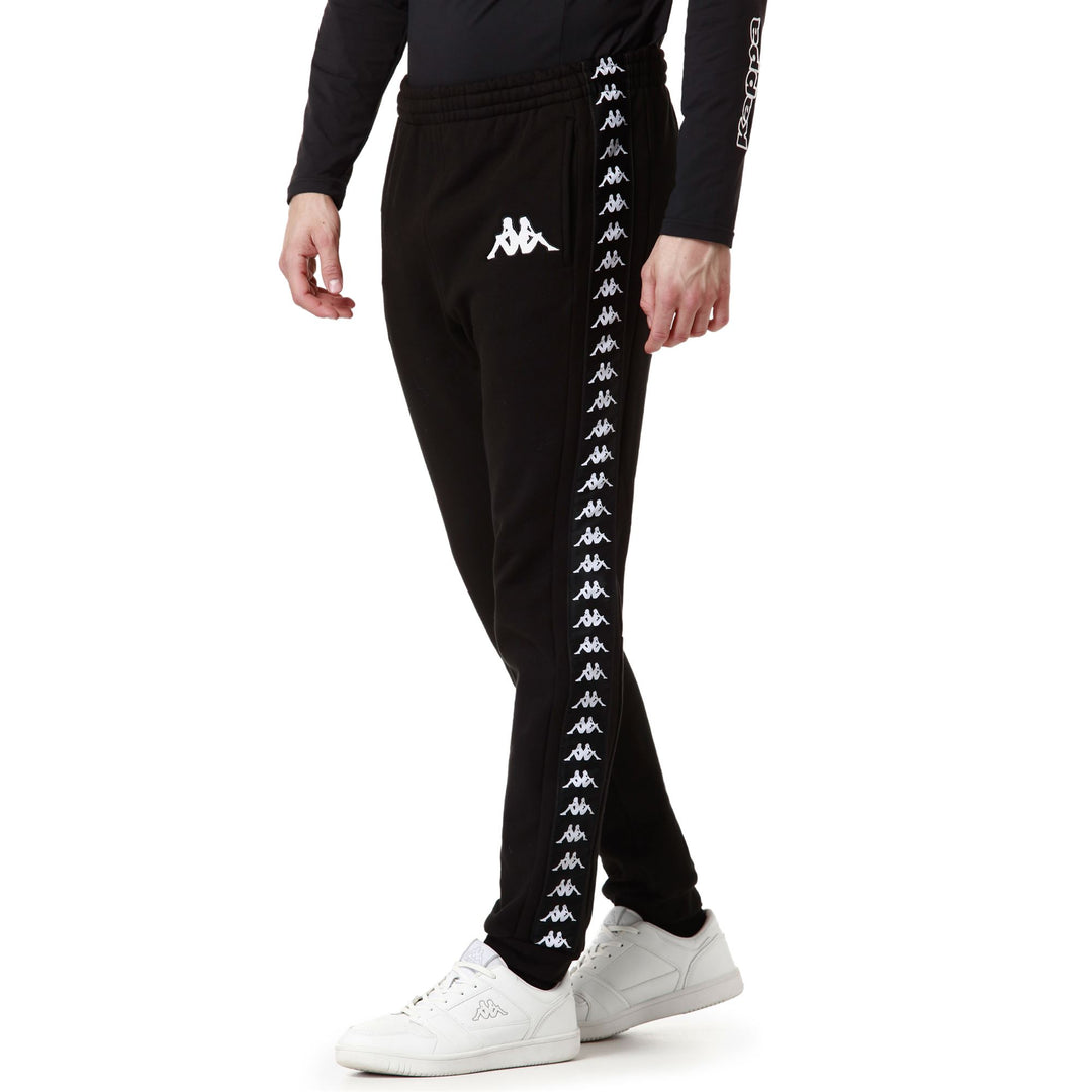 Pantalones deportivos de esquí negros para hombre con cintura ajustable y bolsillos main