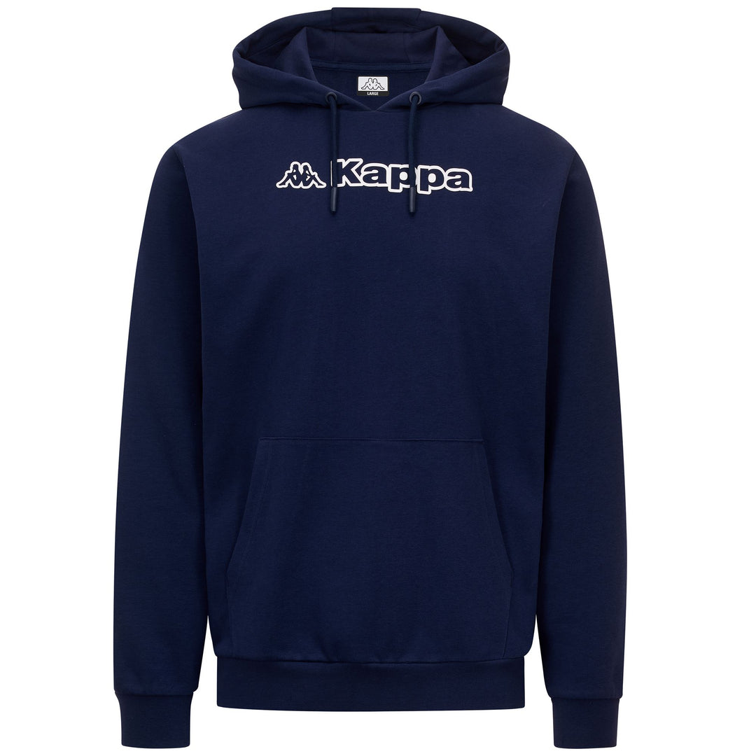 Sudadera con capucha de polar azul marino para hombre con bolsillo tipo canguro main