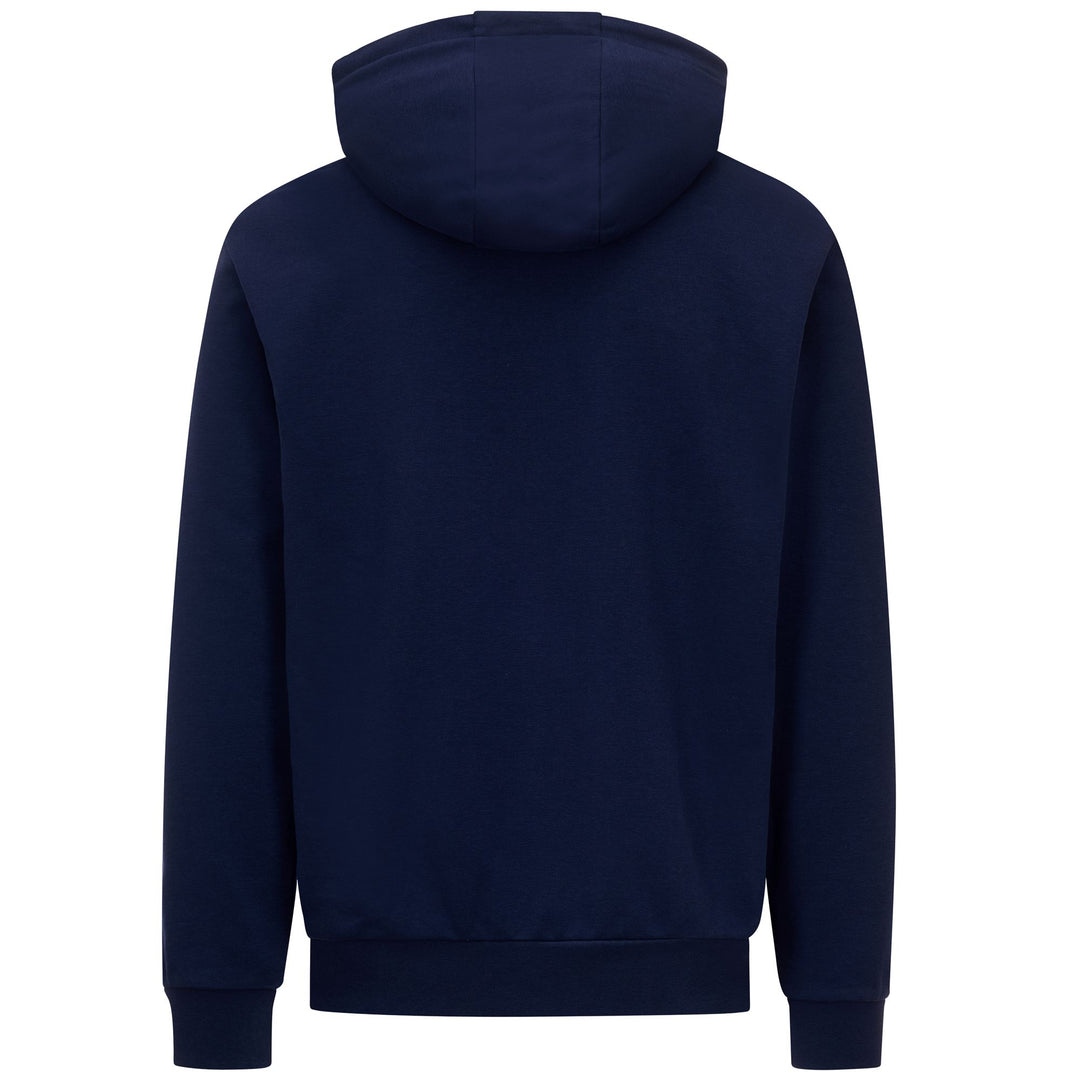 Sudadera con capucha de polar azul marino para hombre con bolsillo tipo canguro main