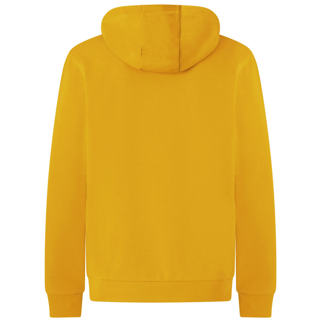 Sudadera con capucha de polar para hombre en amarillo dorado con bolsillo tipo canguro main