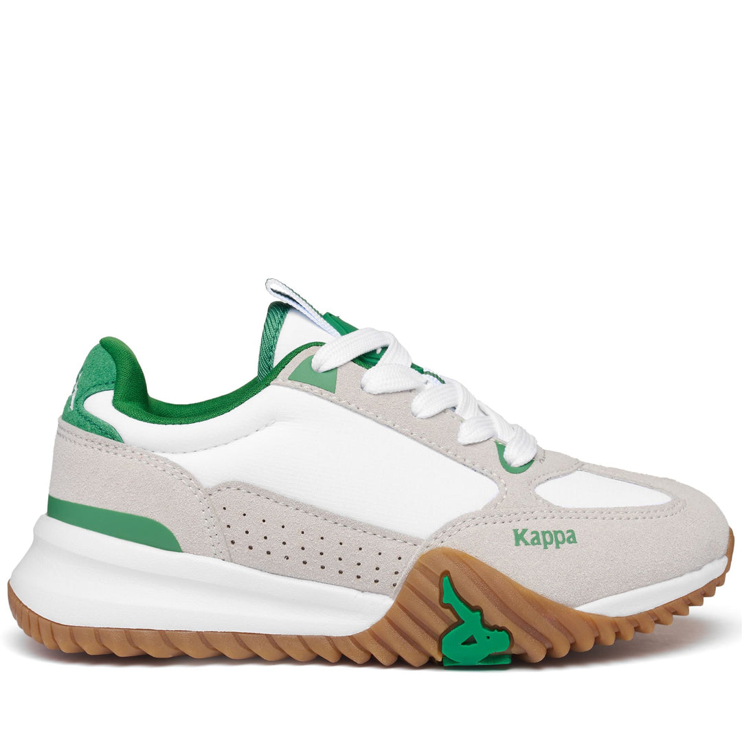Grey White Kid's Low Cut Sport Sneakers for Street Wear main