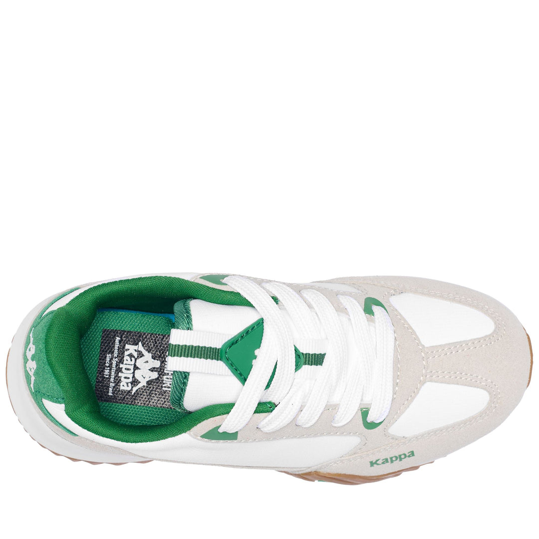 Grey White Kid's Low Cut Sport Sneakers for Street Wear main