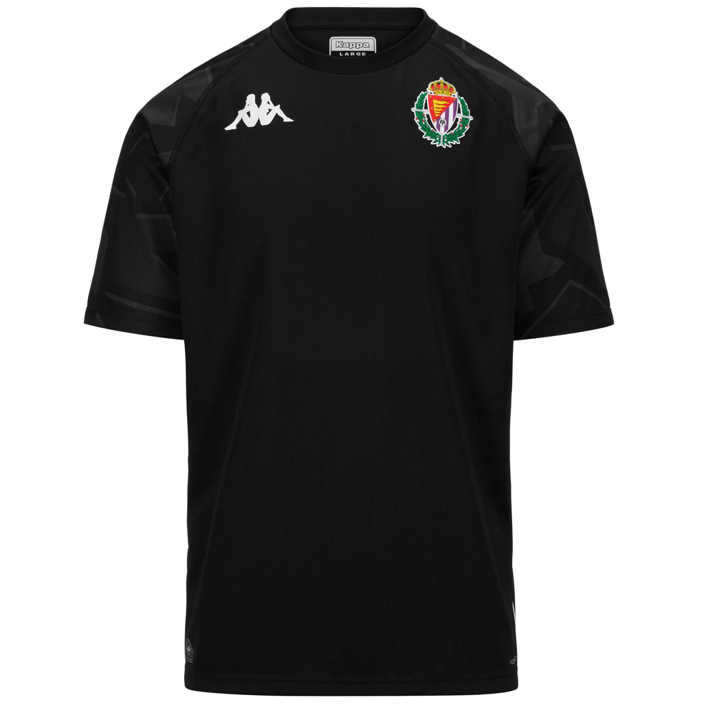 Black Men's Real Valladolid Football Game Shirt in Jacquard Fabric