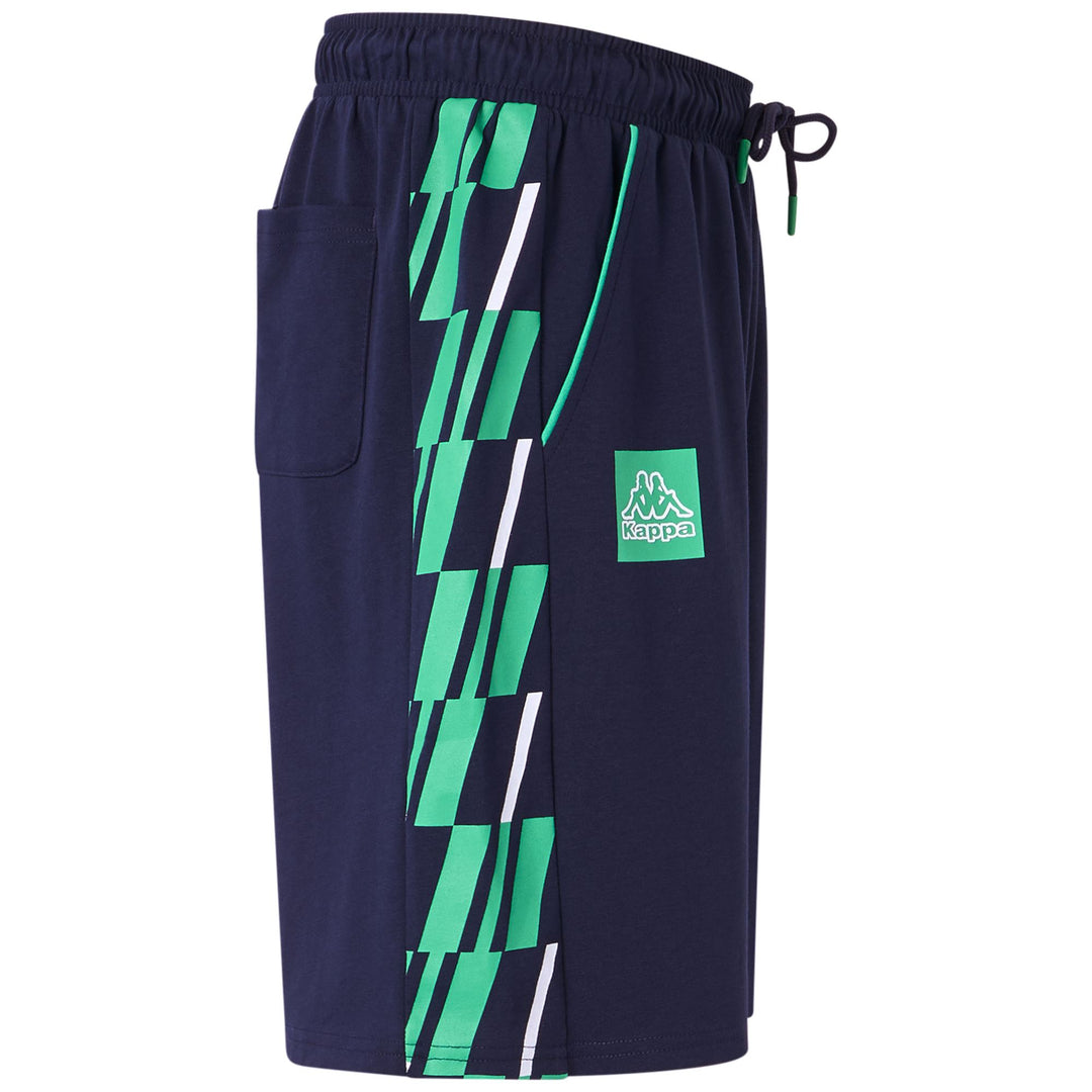 Pantalones cortos deportivos azul marino para hombre con bolsillos main