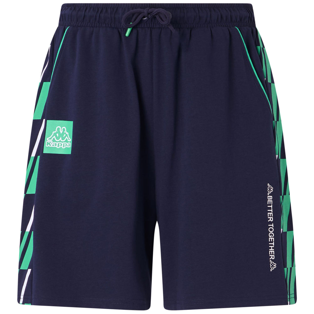 Pantalones cortos deportivos azul marino para hombre con bolsillos main