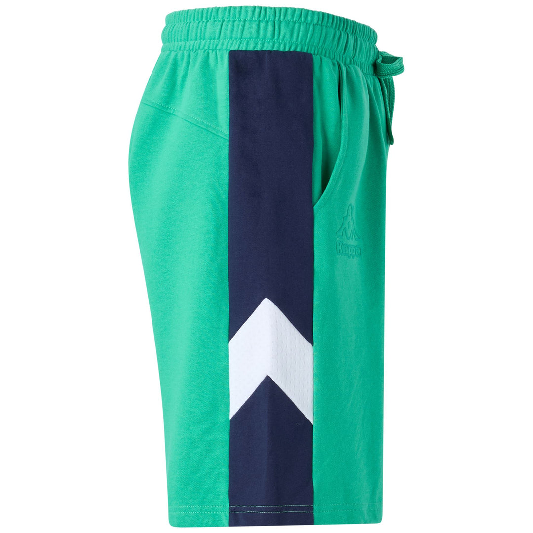 Pantaloni Corti Sportivi Uomo Verde Marino con Vita Elastico e Tasche main