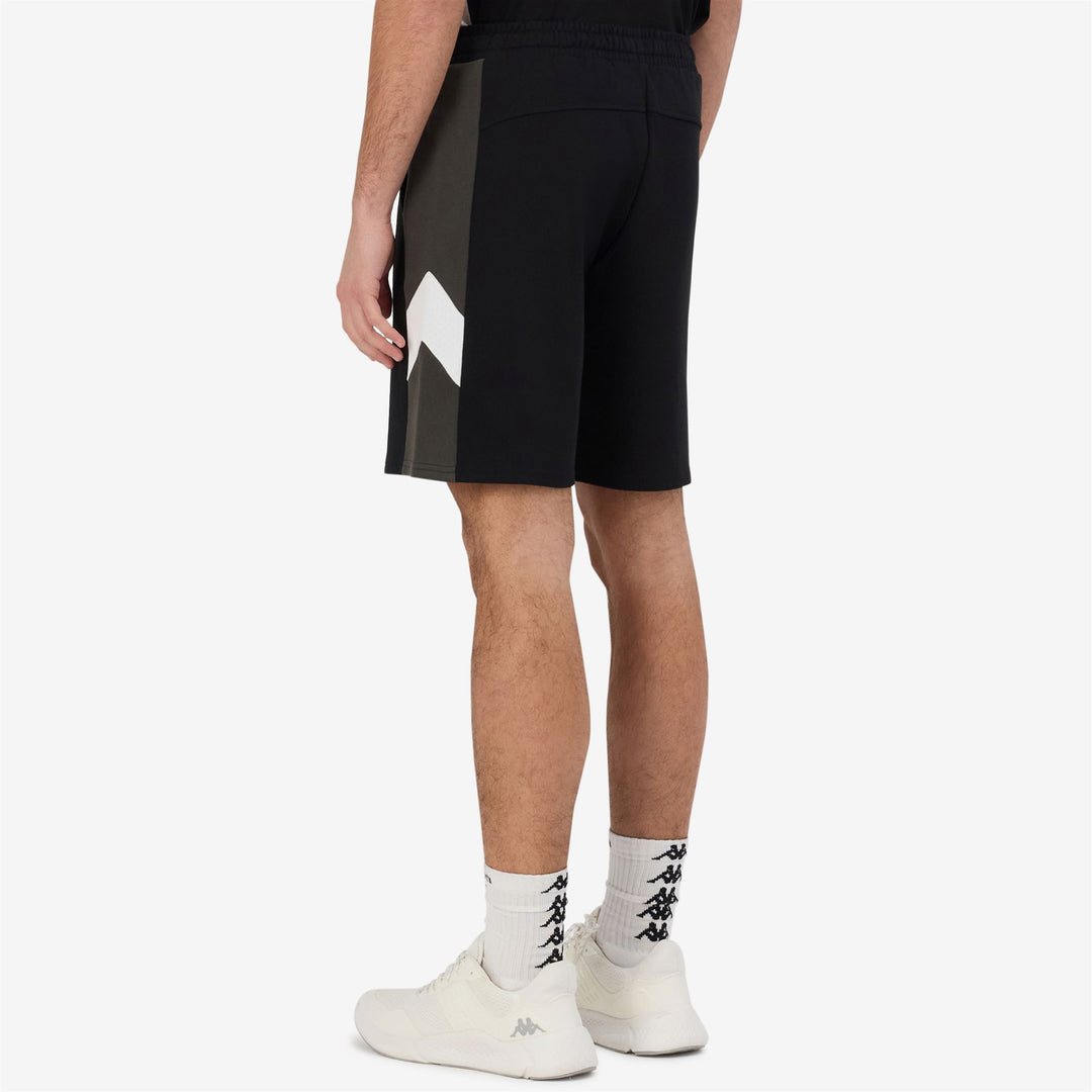 Pantaloncini in Cotone Stile Sportivo Uomo Neri main