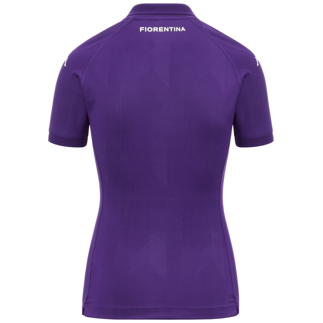 Maillot de football violet pour femme, coupe ajustée, en coton recyclé, pour l'ACF Fiorentina main