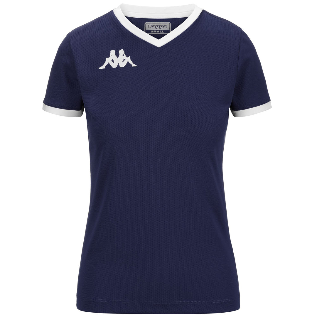 Active Jerseys Woman KAPPA4VOLLEY GAVELIA Shirt BLUE MARINE-WHITE Photo (jpg Rgb)			