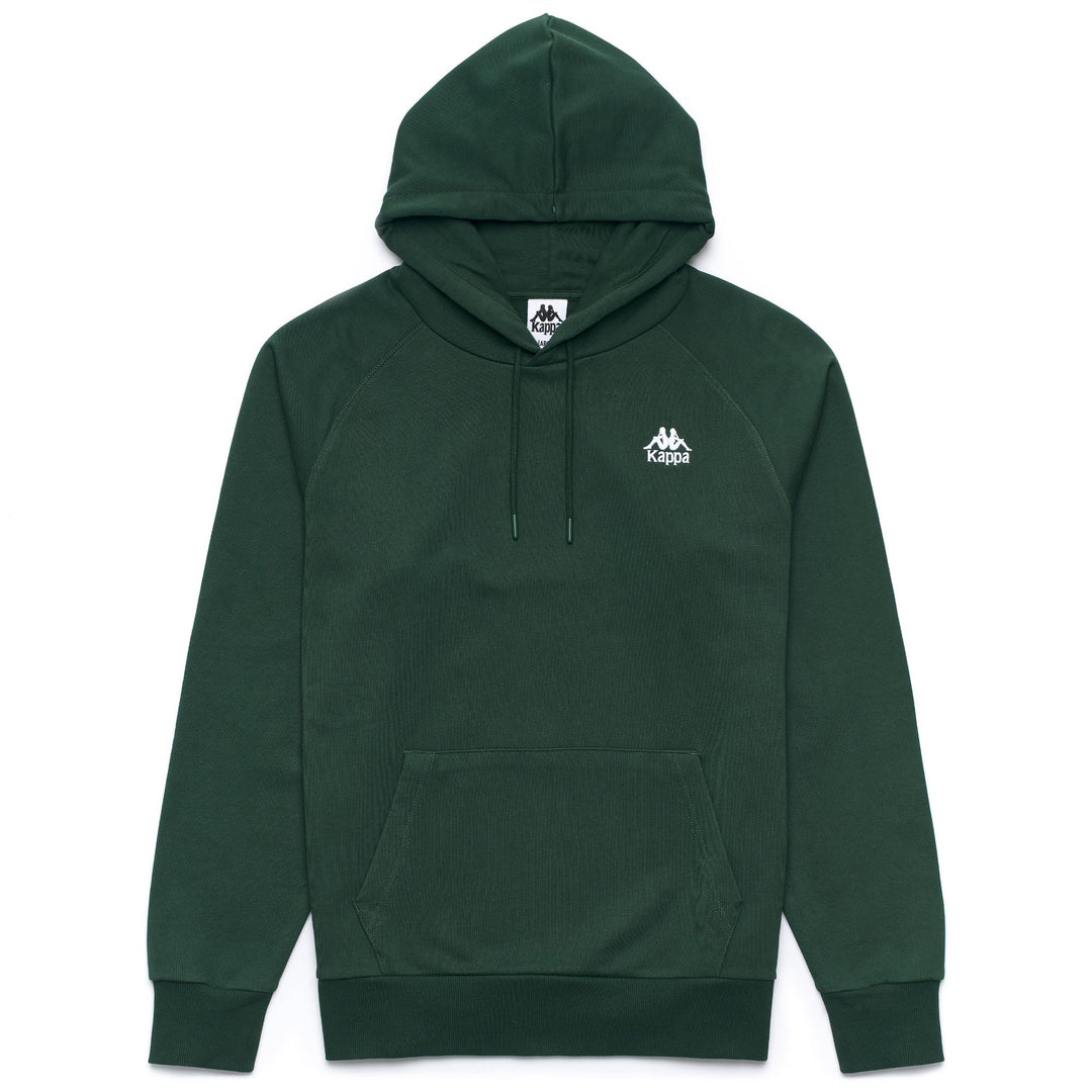 Green French Terry Hoodie with Kangaroo Pocket 01