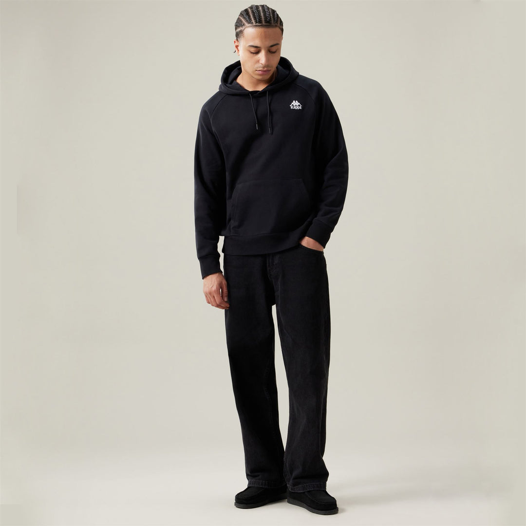Black French Terry Hoodie with Kangaroo Pocket main