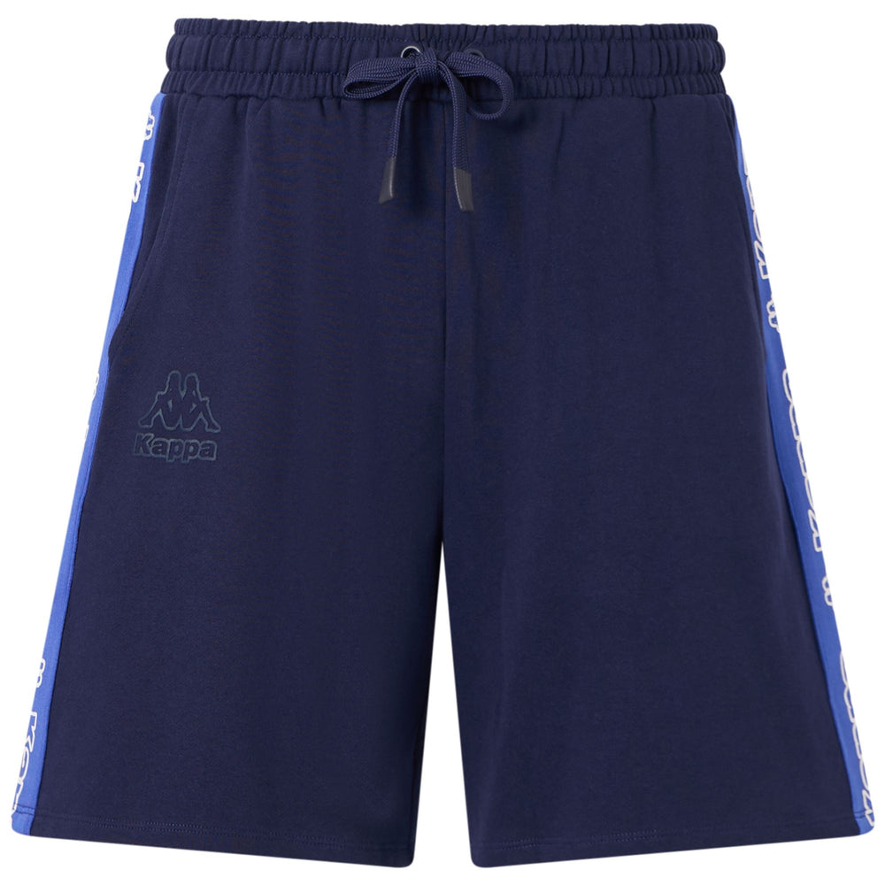 Pantalones cortos deportivos para hombre en azul marino con cintura elástica y bolsillos 02