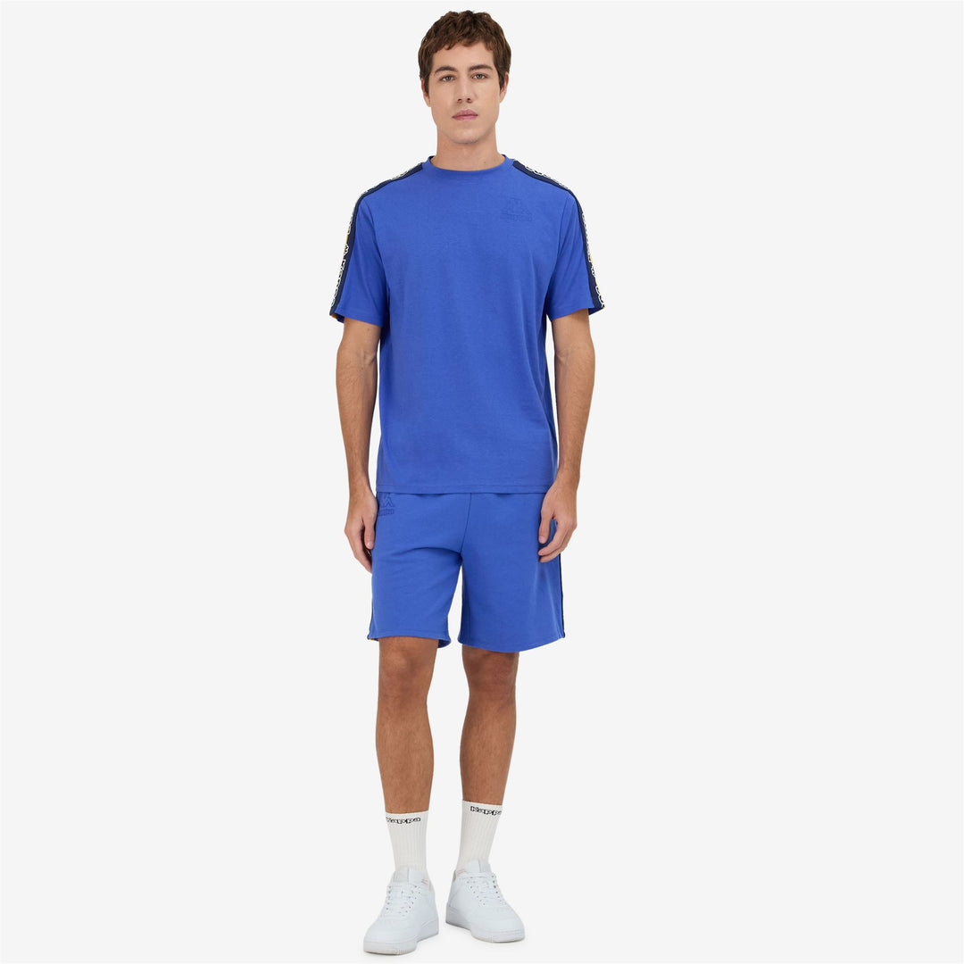 Royal Blue Men's Sportstyle Shorts with Elastic Waist and Pockets 01