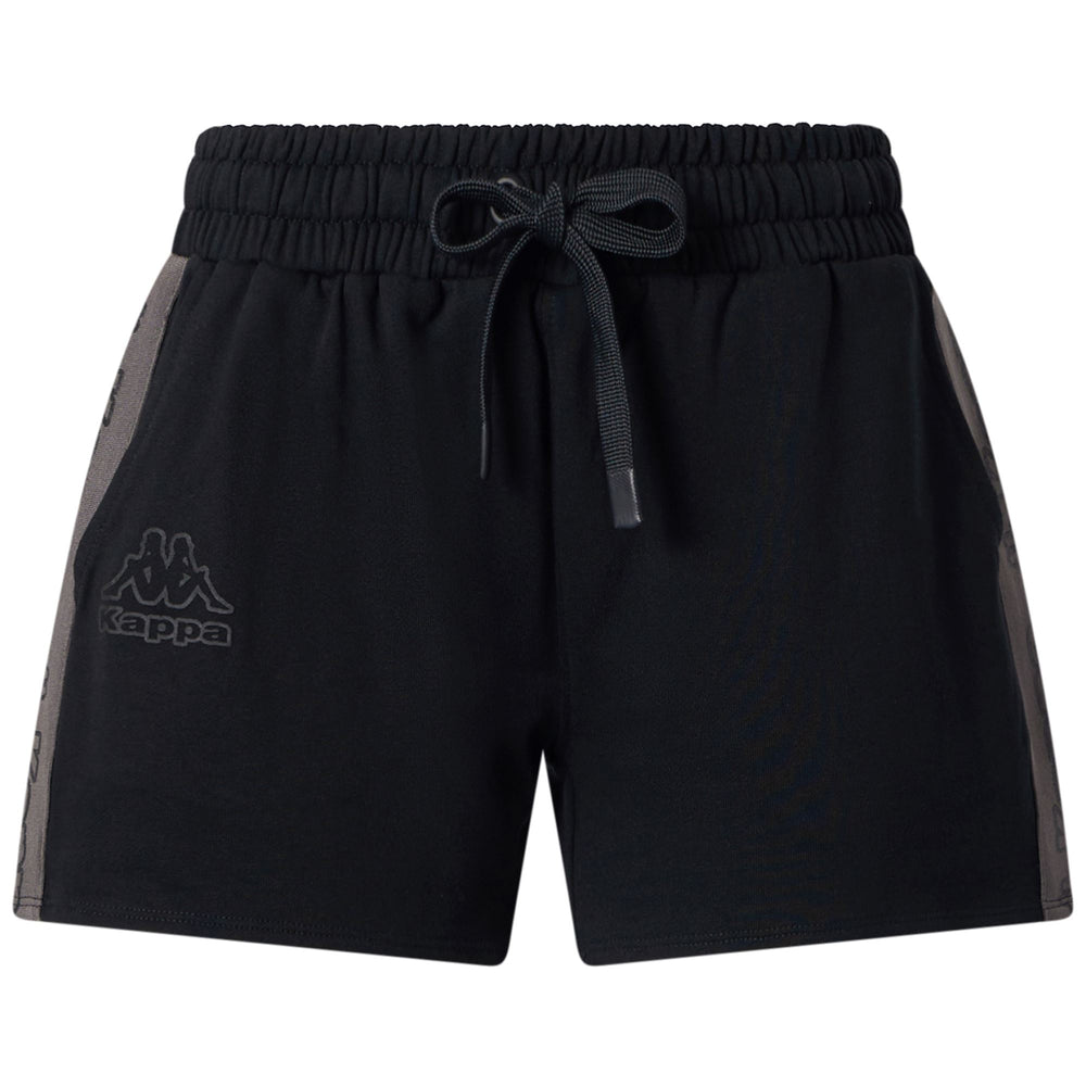 Black Women's Sportstyle Shorts with Elastic Waist and Pockets 02