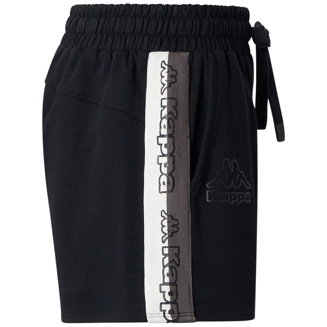 Black Women's Sportstyle Shorts with Elastic Waist and Pockets main
