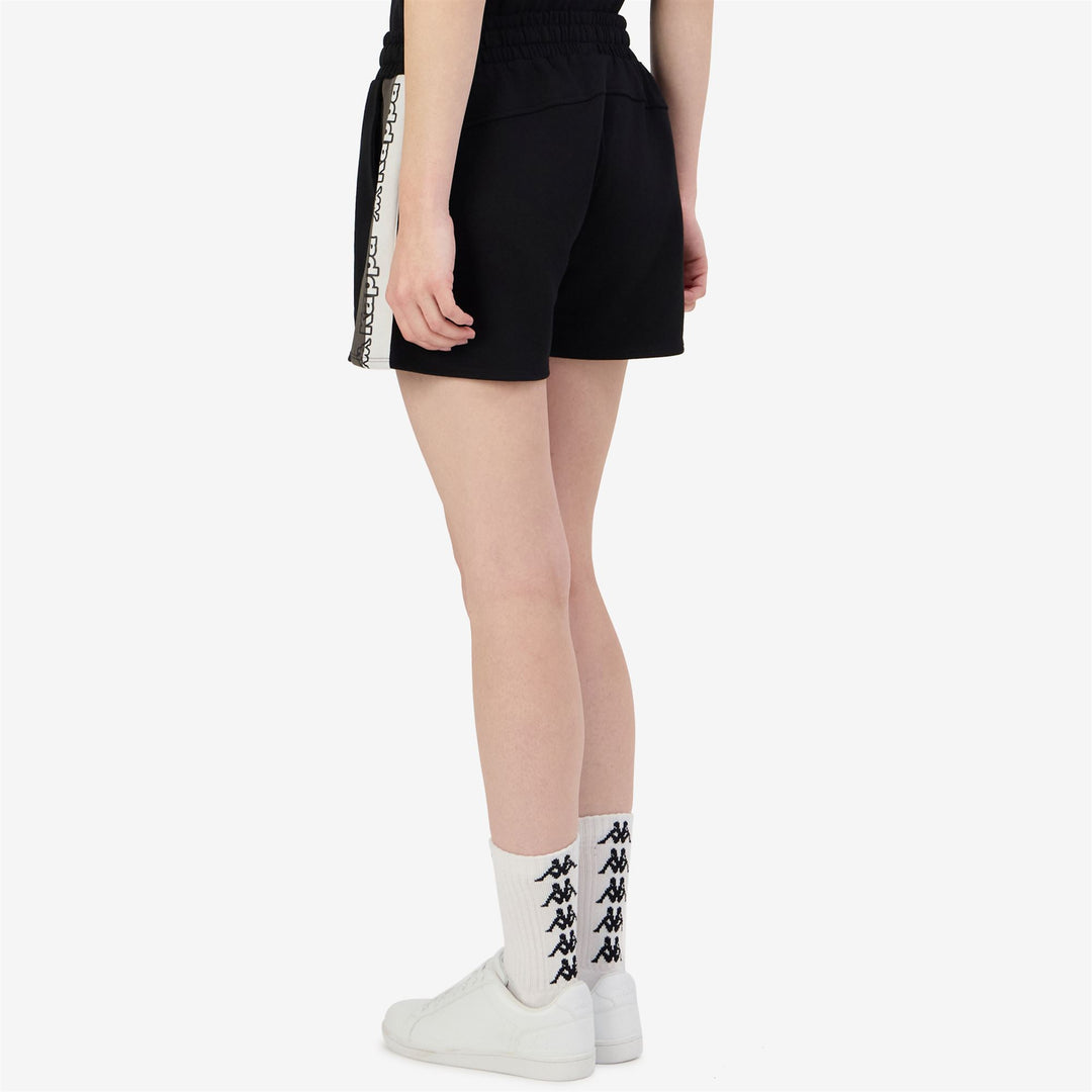 Black Women's Sportstyle Shorts with Elastic Waist and Pockets main