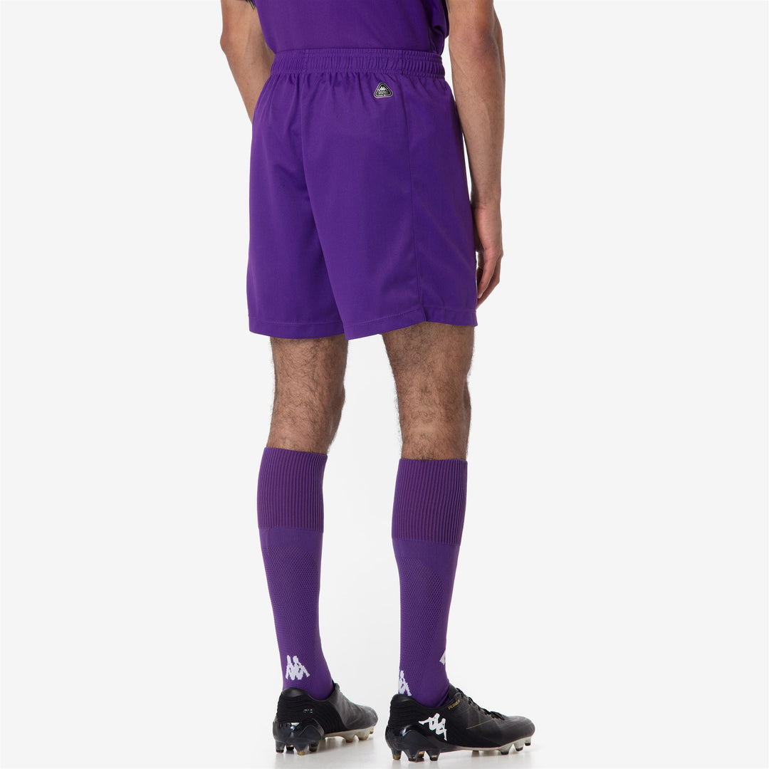 Short de football ACF Fiorentina pour homme, violet, en tissu jacquard main