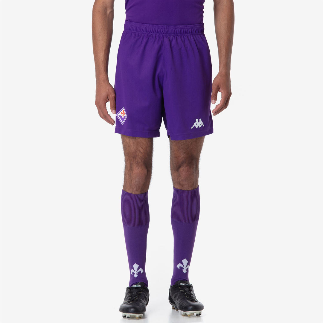 Violet Men's ACF Fiorentina Football Shorts in Jacquard Fabric main