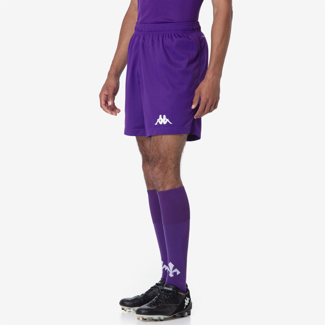 Pantalones cortos deportivos de fútbol para hombre de color violeta con protección Hydro-Way main