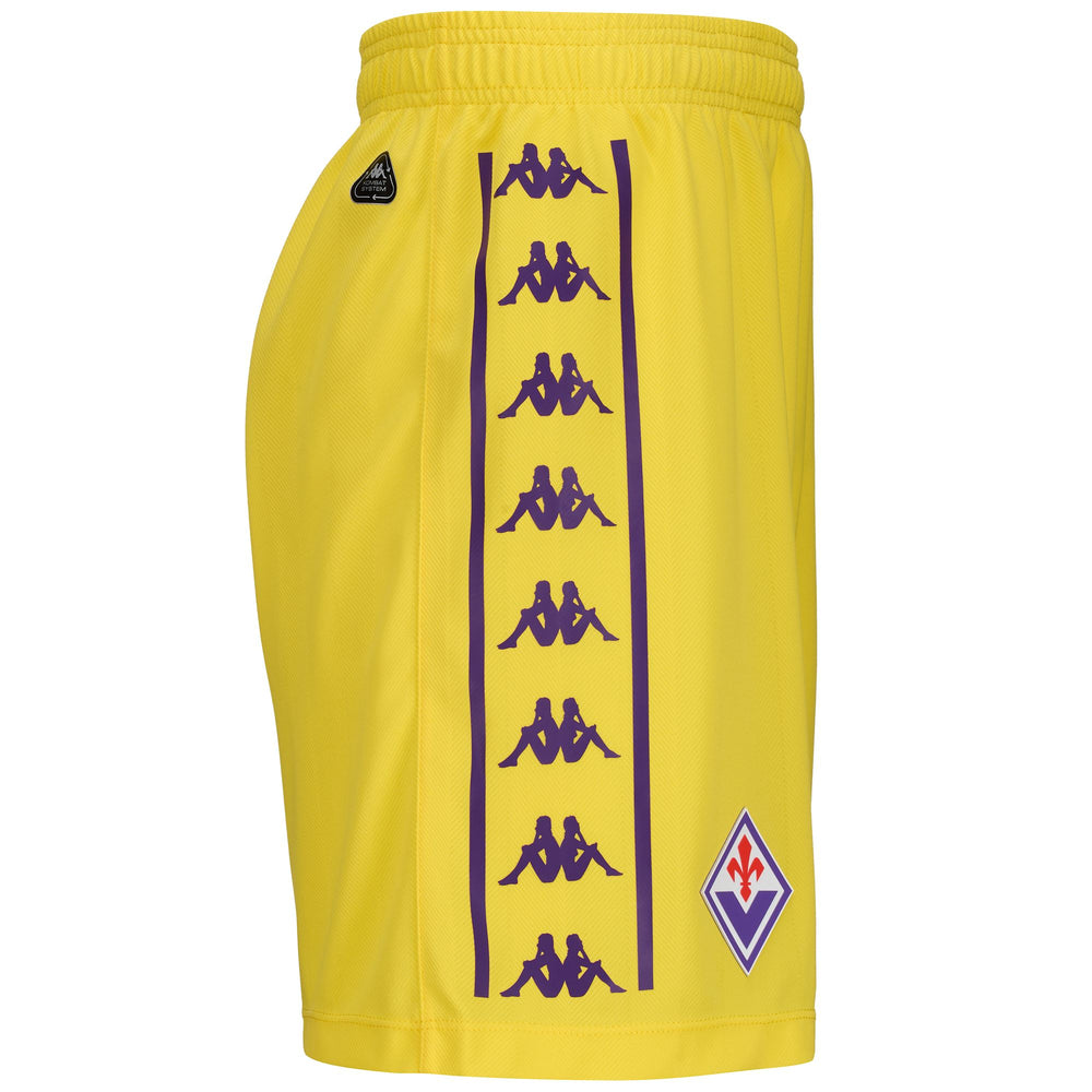 Yellow Men's ACF Fiorentina Football Shorts 02