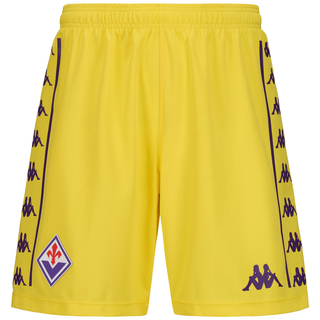 Yellow Men's ACF Fiorentina Football Shorts 01