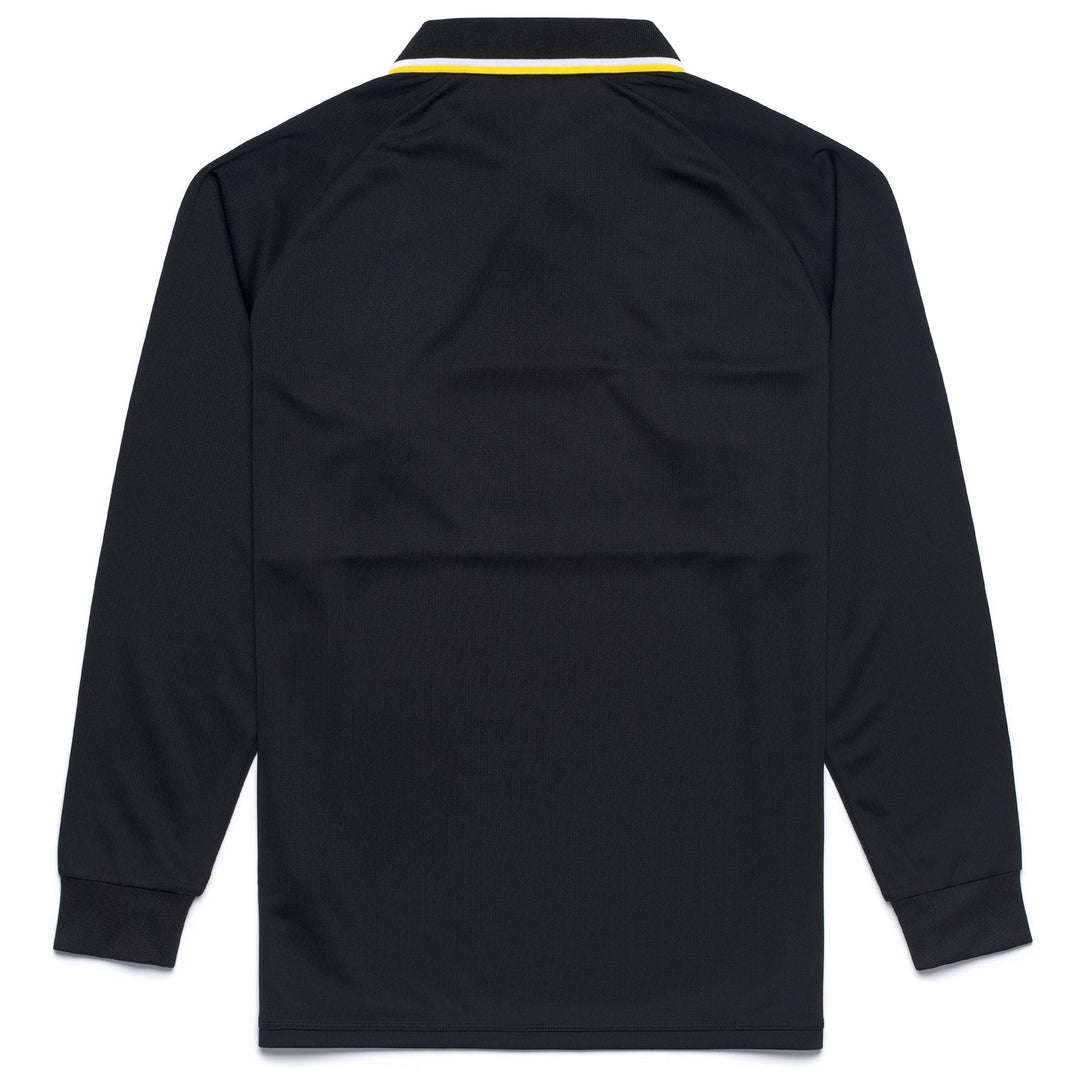 Polo de fútbol de manga larga para hombre negro con diseño contemporáneo main