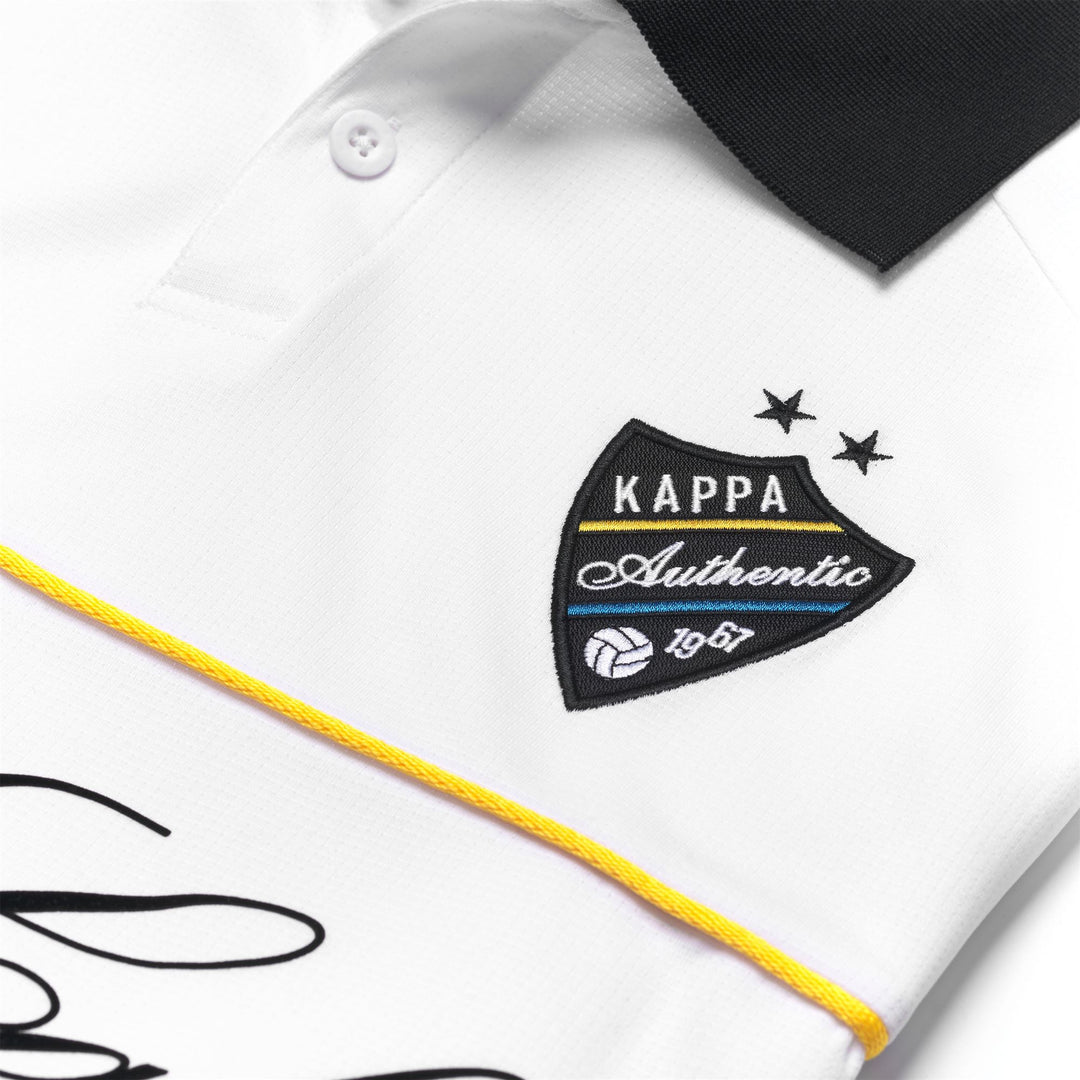 White Men's Active Polo Shirt Inspired by 90s Streetwear main