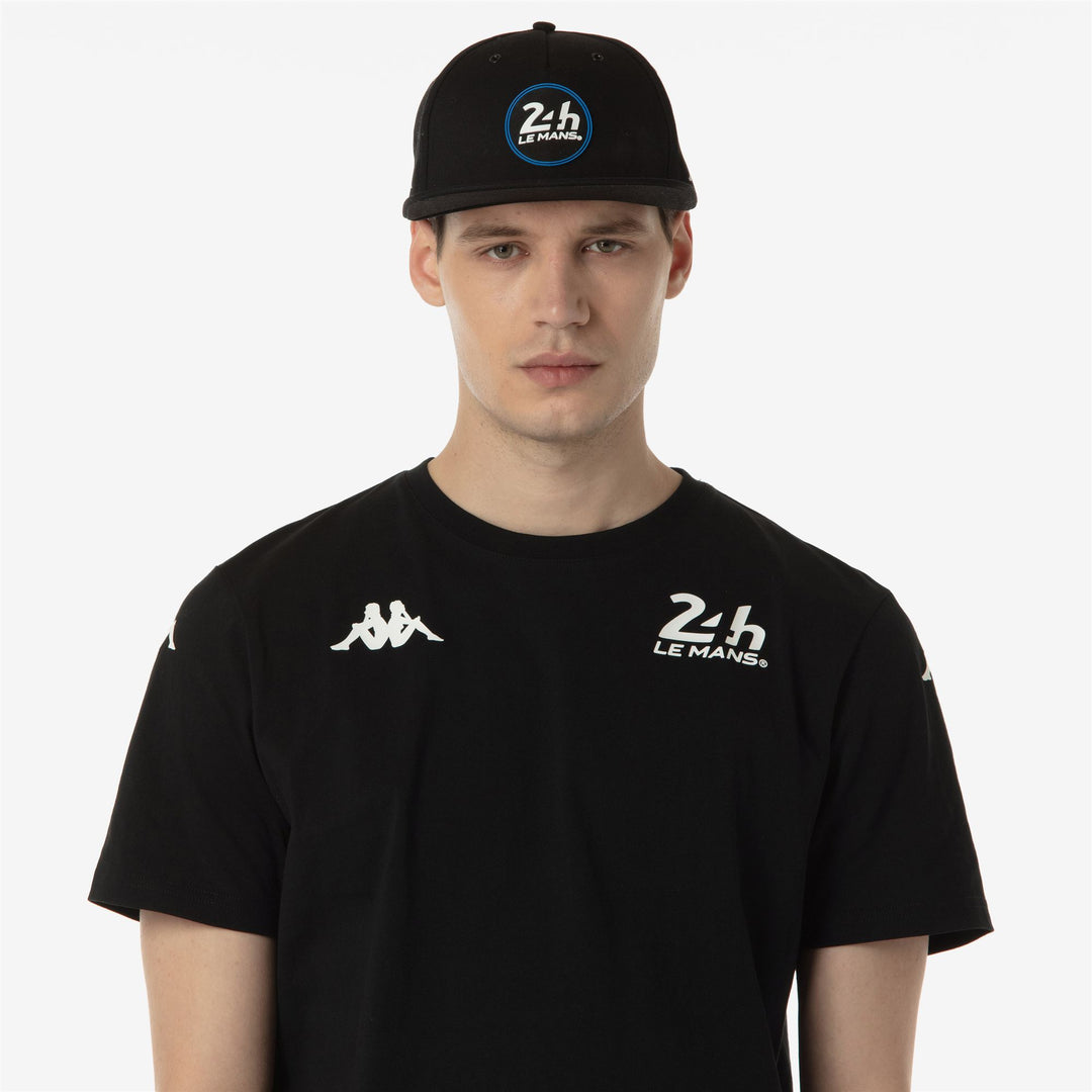 Black Unisex Sportswear Cap with Flat Visor for Motor Racing main