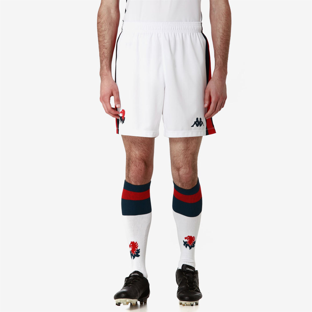 Pantalones cortos deportivos de fútbol para hombre, color rojo y blanco, con protección Hydro-Way main