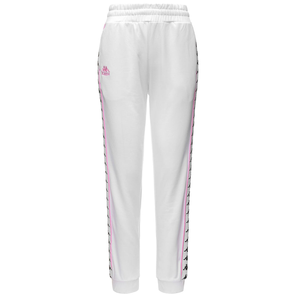 White and Pink Women's Regular Fit Sportswear Trousers | Kappa