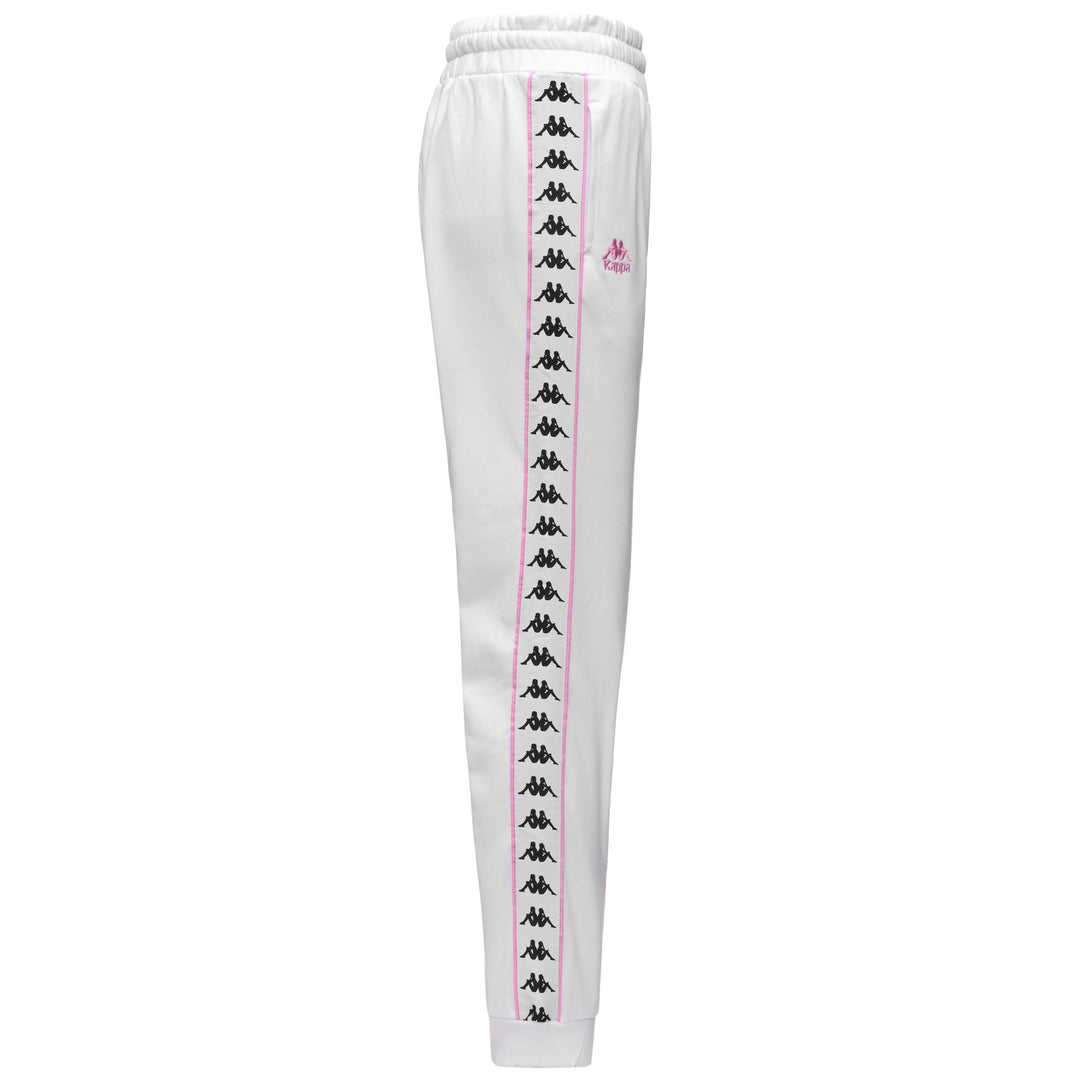 Pantalon de sport blanc pour femme, coupe classique, en molleton français main