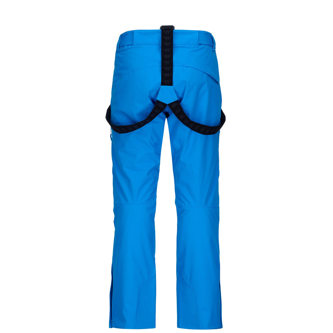 Pantaloni da sci da uomo blu, vestibilità slim, impermeabili e traspiranti. main