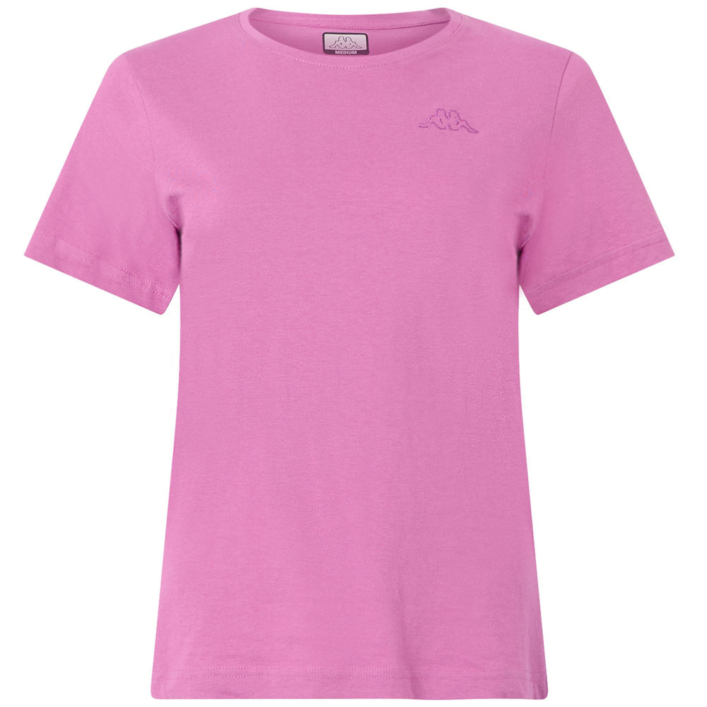 Violet Red Women's Sportstyle T-Shirt with Logo Embroidery 02