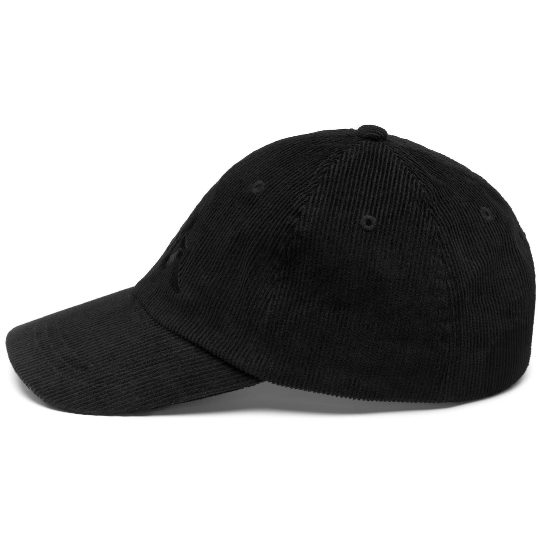 Black Unisex Corduroy Cap with Adjustable Fit main