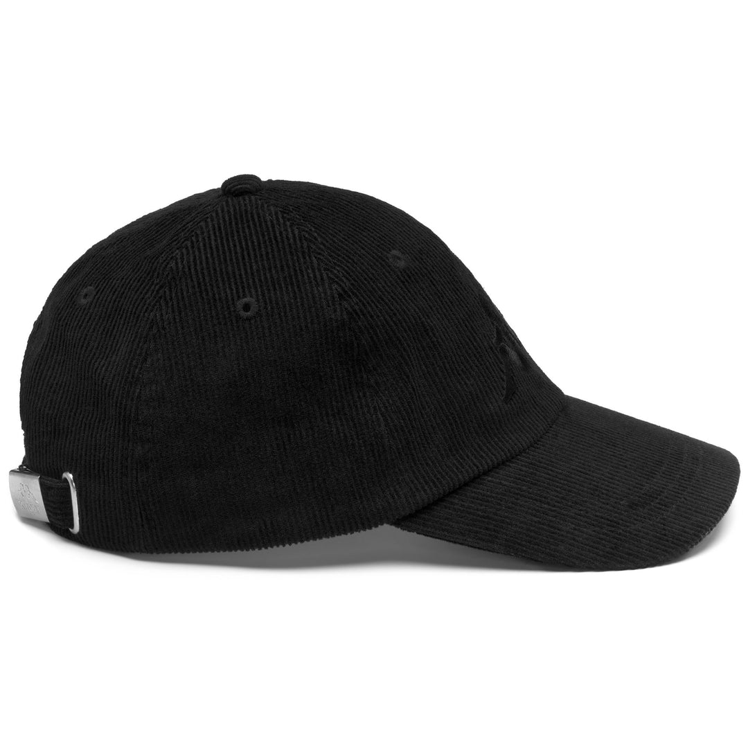 Black Unisex Corduroy Cap with Adjustable Fit main