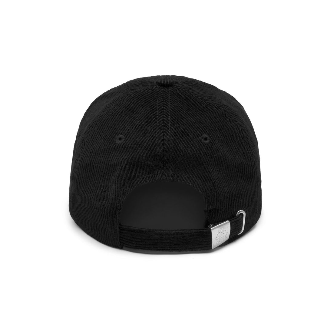 Black Unisex Corduroy Cap with Adjustable Fit main