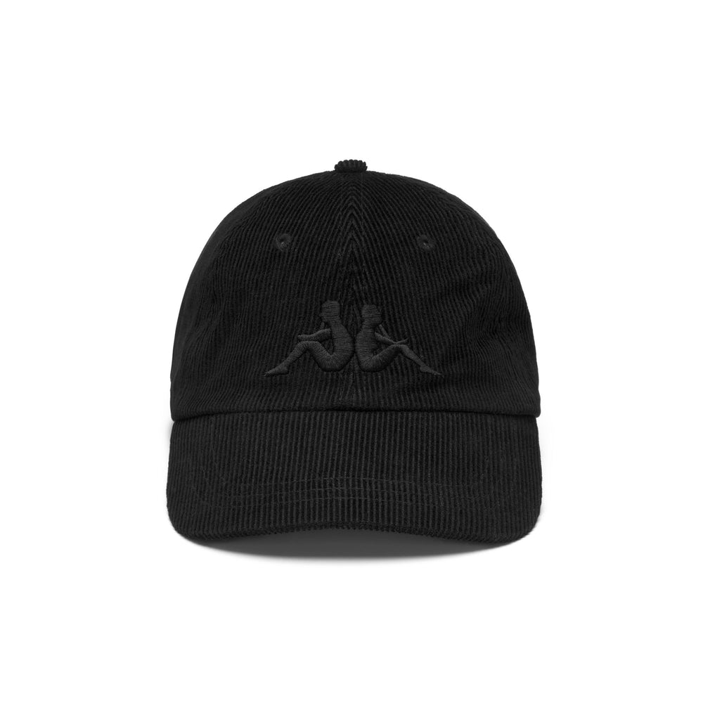 Black Unisex Corduroy Cap with Adjustable Fit 02