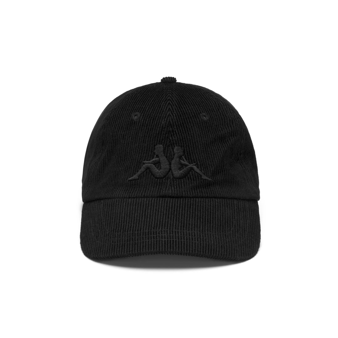 Black Unisex Corduroy Cap with Adjustable Fit main
