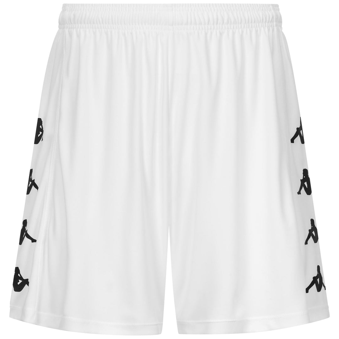 White Men's Kappa Football Training Shorts with Omini Banda 01