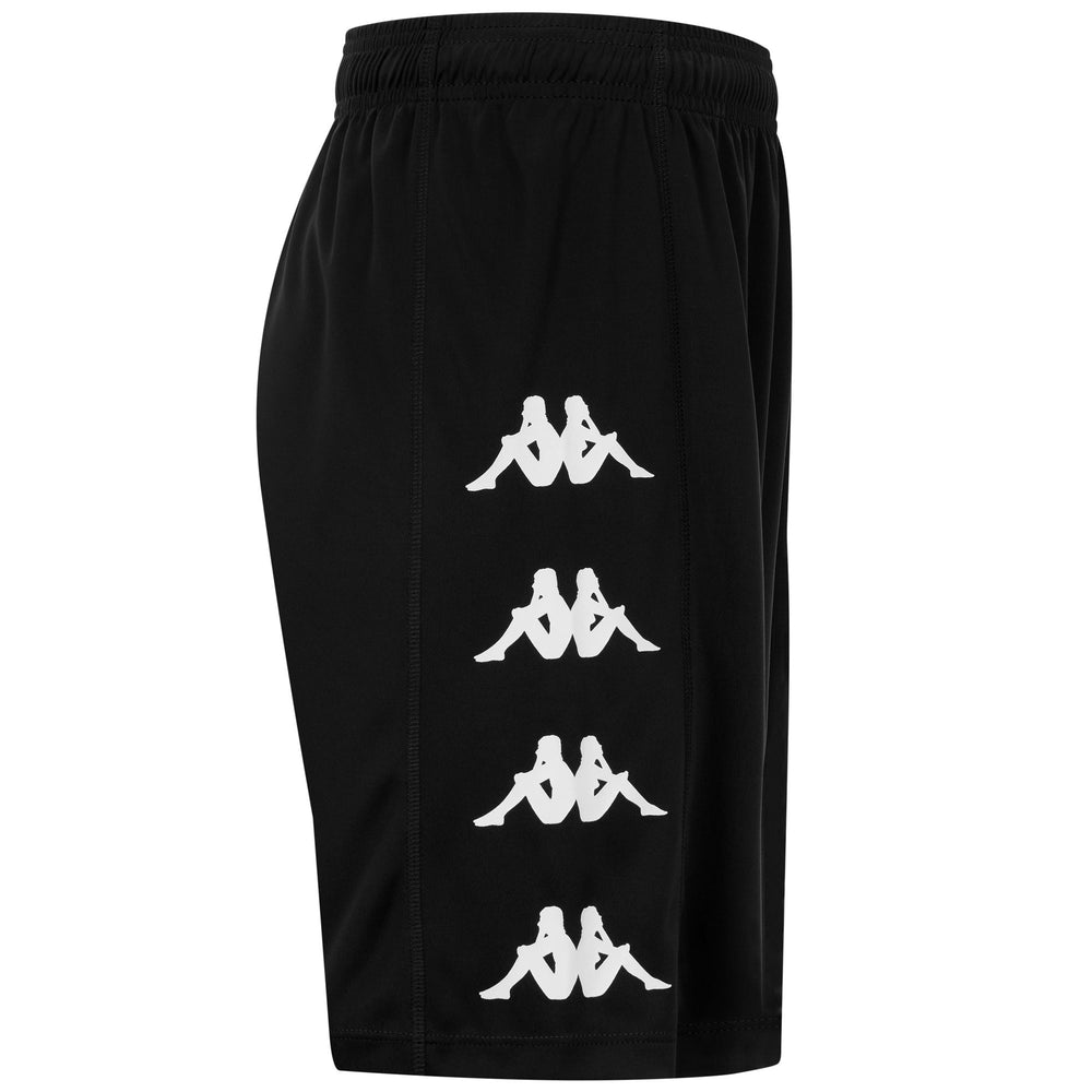 Black Men's KAPPA4FOOTBALL Training Shorts with Drawcord 02